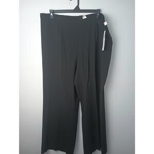 Women's Black Dress Pants Flare NWT Size 24W Studio I Women Career Office